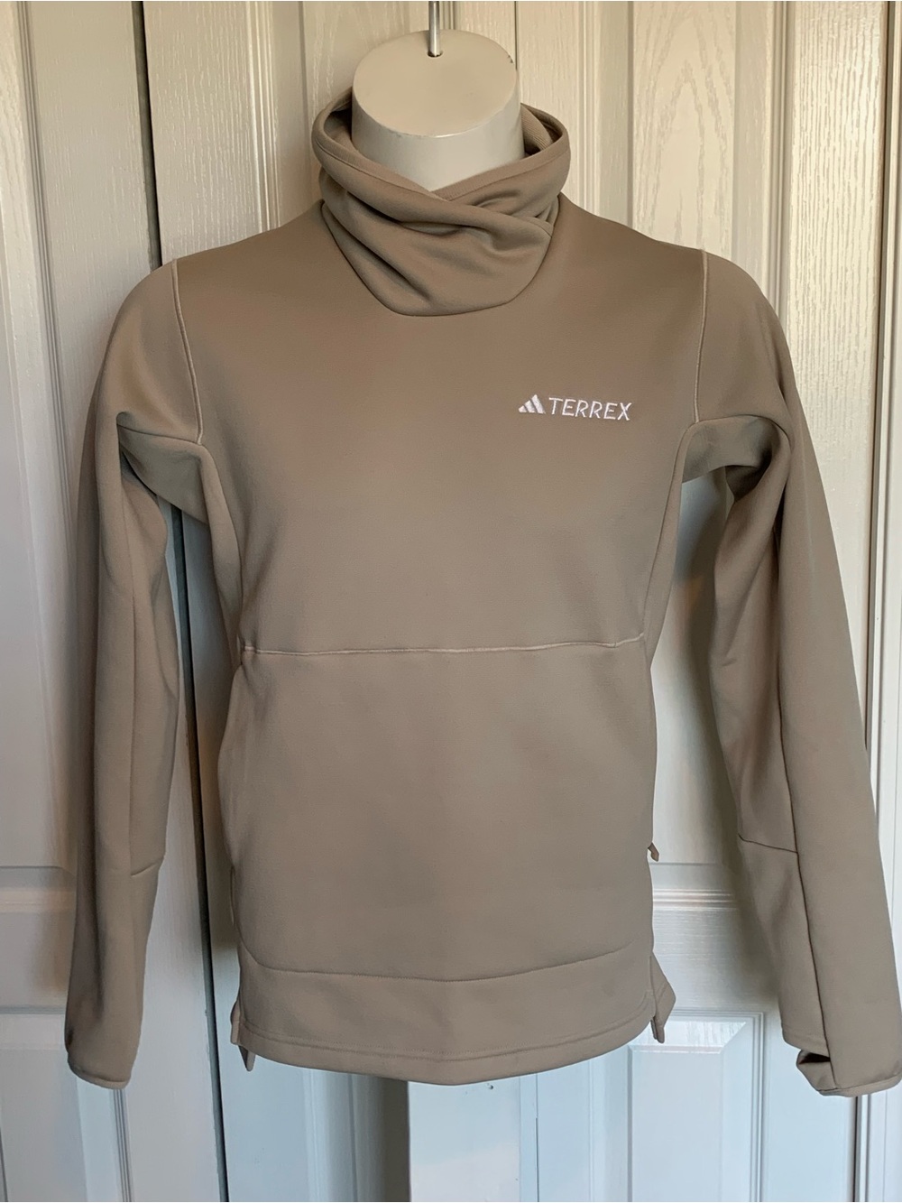 adidas terrex pullover hoodie in taupe beige